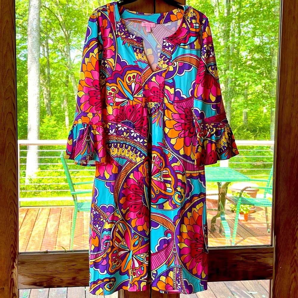 Women’s Lilly Pulitzer Twyla Dress (Size Large) in “Optical Illusion”